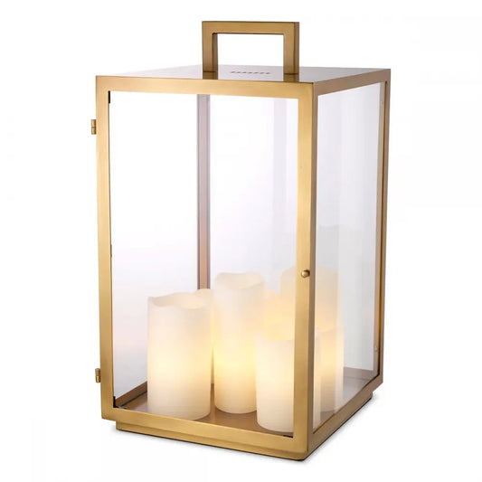 Veioza din Metal Alama si Sticla Transparent H65xL35cm Debonair Eichholtz