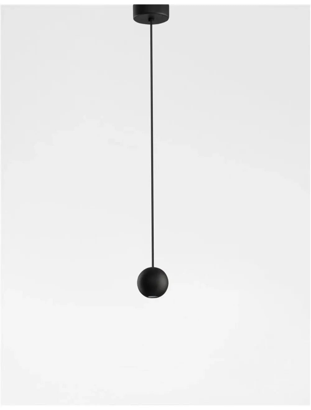 Pendul structura din Aluminiu Negru si abajur din Aluminiu Negru H158xL5cm IP20 4W 290lm 3000k NOCCI