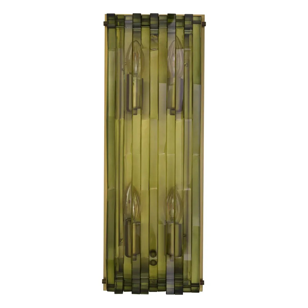 Aplica de perete din Metal Alama si Sticla Verde H50xL18cm Nuvola L Eichholtz