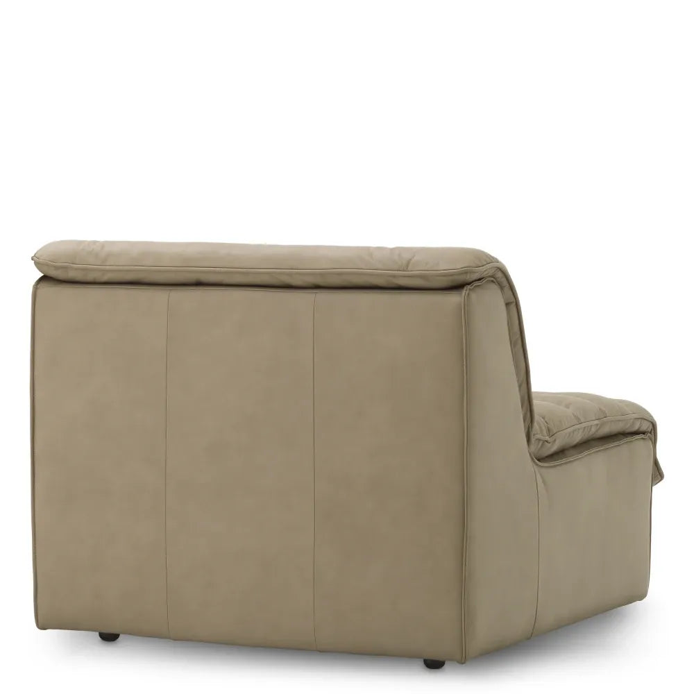 Modul centru tapitat cu Piele Bej L92xA106xH79cm Dunemore Eichholtz