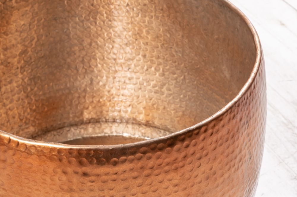 Masuta de cafea Rotunda din Metal Cupru D60xH30cm Orient II