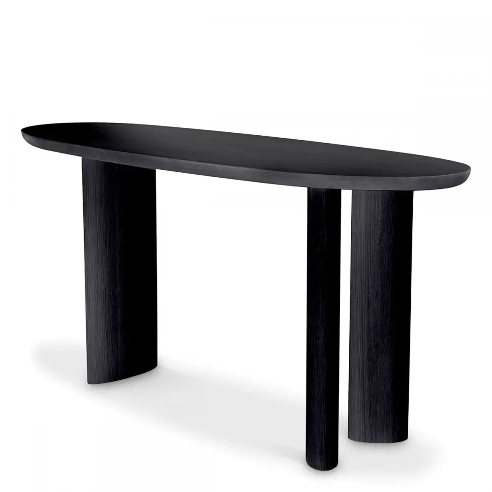 Consola din Furnir de stejar Negru L156.5xH76.5cm Lindner Eichholtz