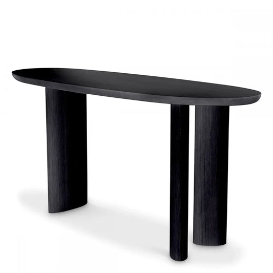 Consola din Furnir de stejar Negru L156.5xH76.5cm Lindner Eichholtz