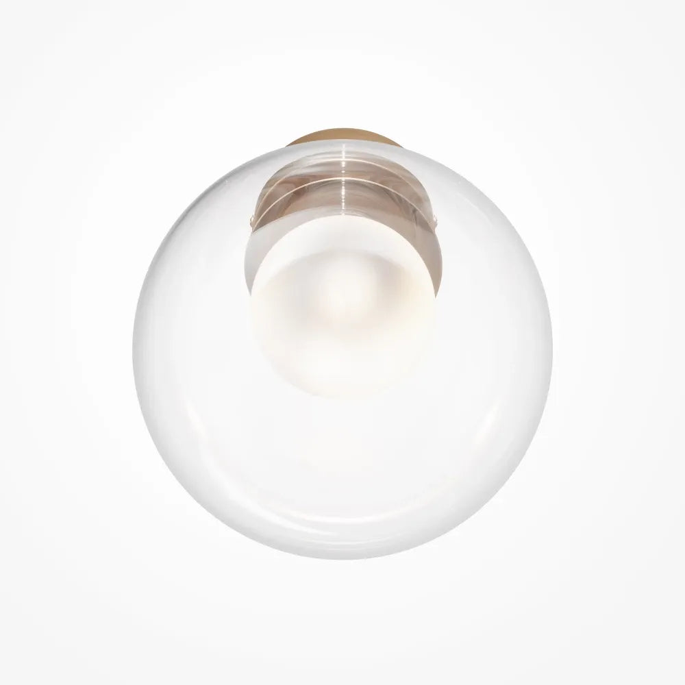 Aplica perete din Metal Auriu si Sticla Transparent H20xD20cm Basic form