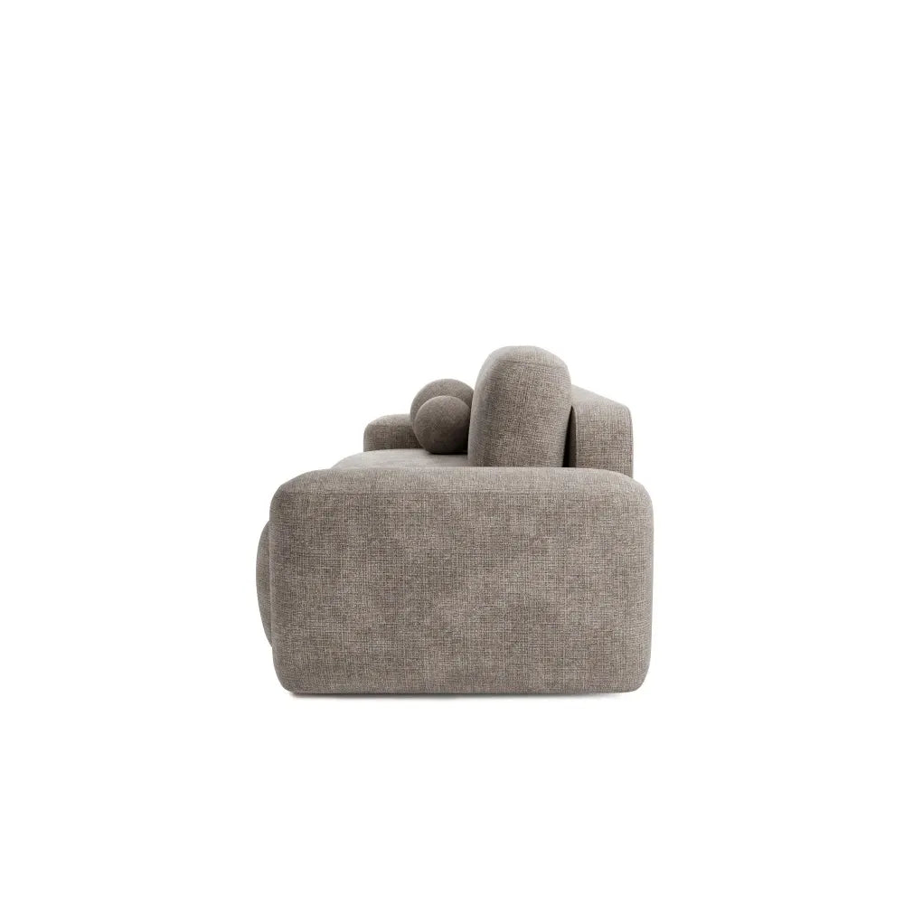 Canapea extensibila tapitata cu material chennile maro Bold L259x88cm