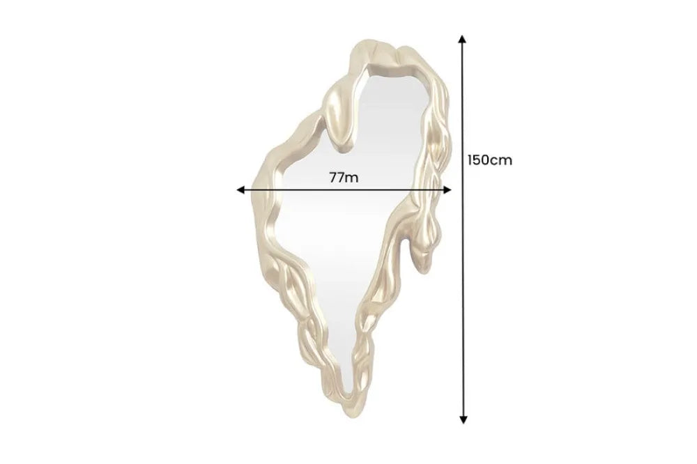 Oglinda cu rama din Poliuretan/MDF Auriu L77xH150cm FLUIDUM