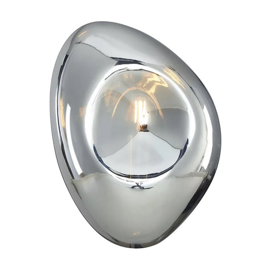 Aplica de perete din Metal si Sticla Negru/Argintiu H27.5xL21cm 40W Mabell