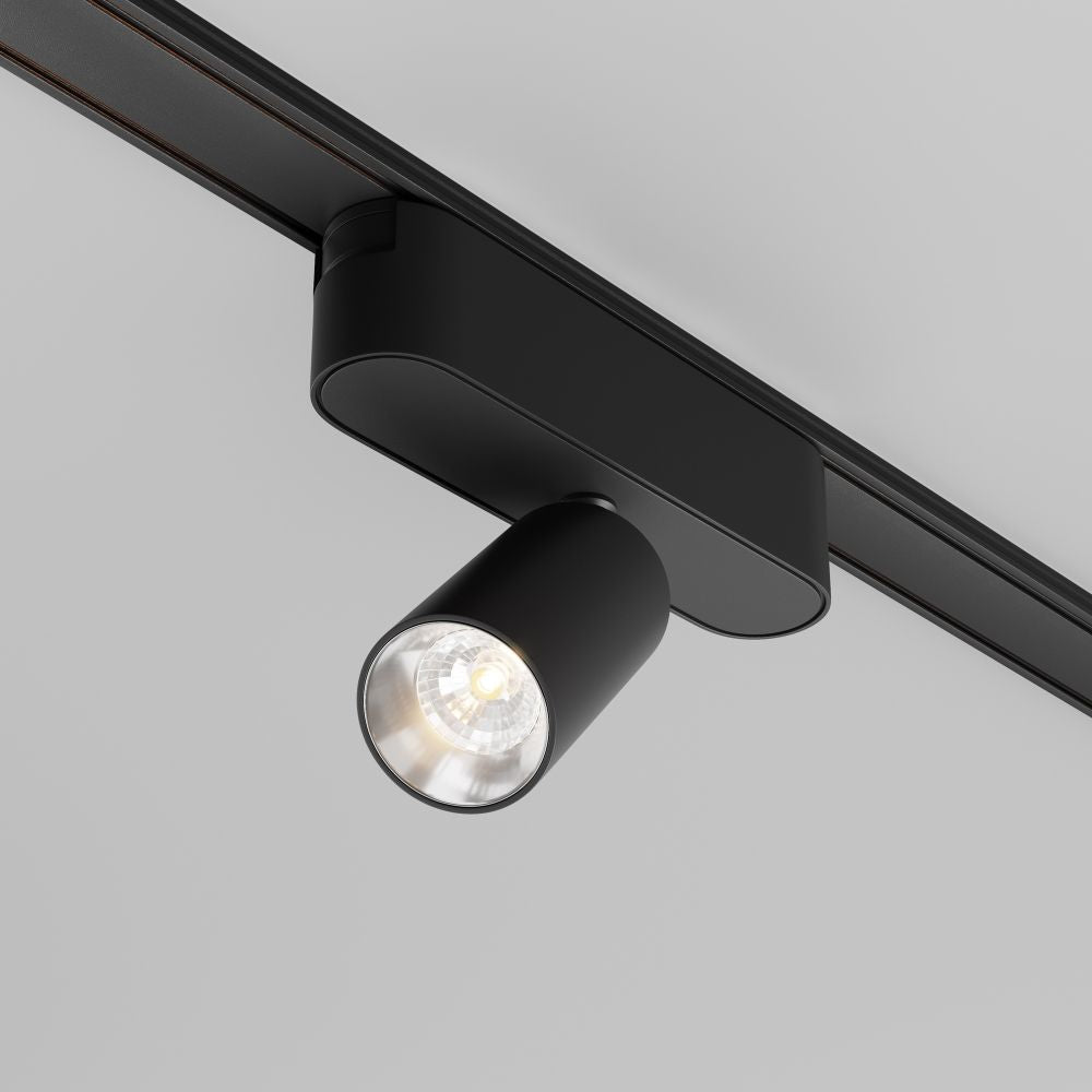 Spot pentru sina magnetica Radity din Aluminiu Negru 5W 400lm 3000k L12xH10cm Focus LED