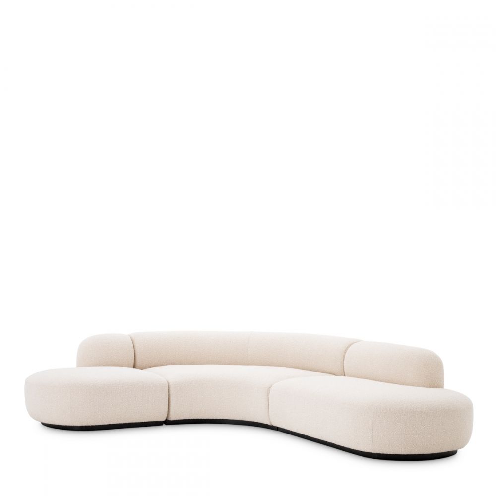 Coltar fix Bjorn L Eichholtz tapitata cu Stofa Boucle Crem L300cm