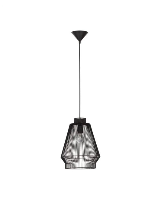 Pendul structura din Aluminiu Negru si abajur din Aluminiu Negru H185xL27.5cm IP20 BREDO