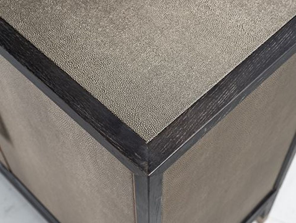 Comoda din piele ecologica si Lemn masiv de stejar Bej/Negru Bloomingville L193xH86cm Richmond Interiors