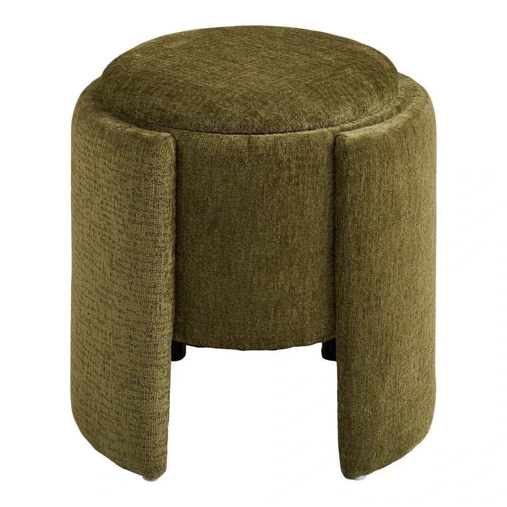 Puf din Stofa Verde D42xH44cm Walsdorf