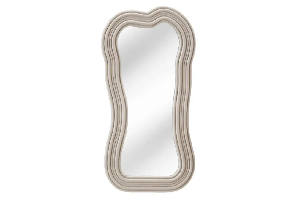 Oglinda cu rama din Poliuretan/MDF Bej H100xL52cm Alice Ii