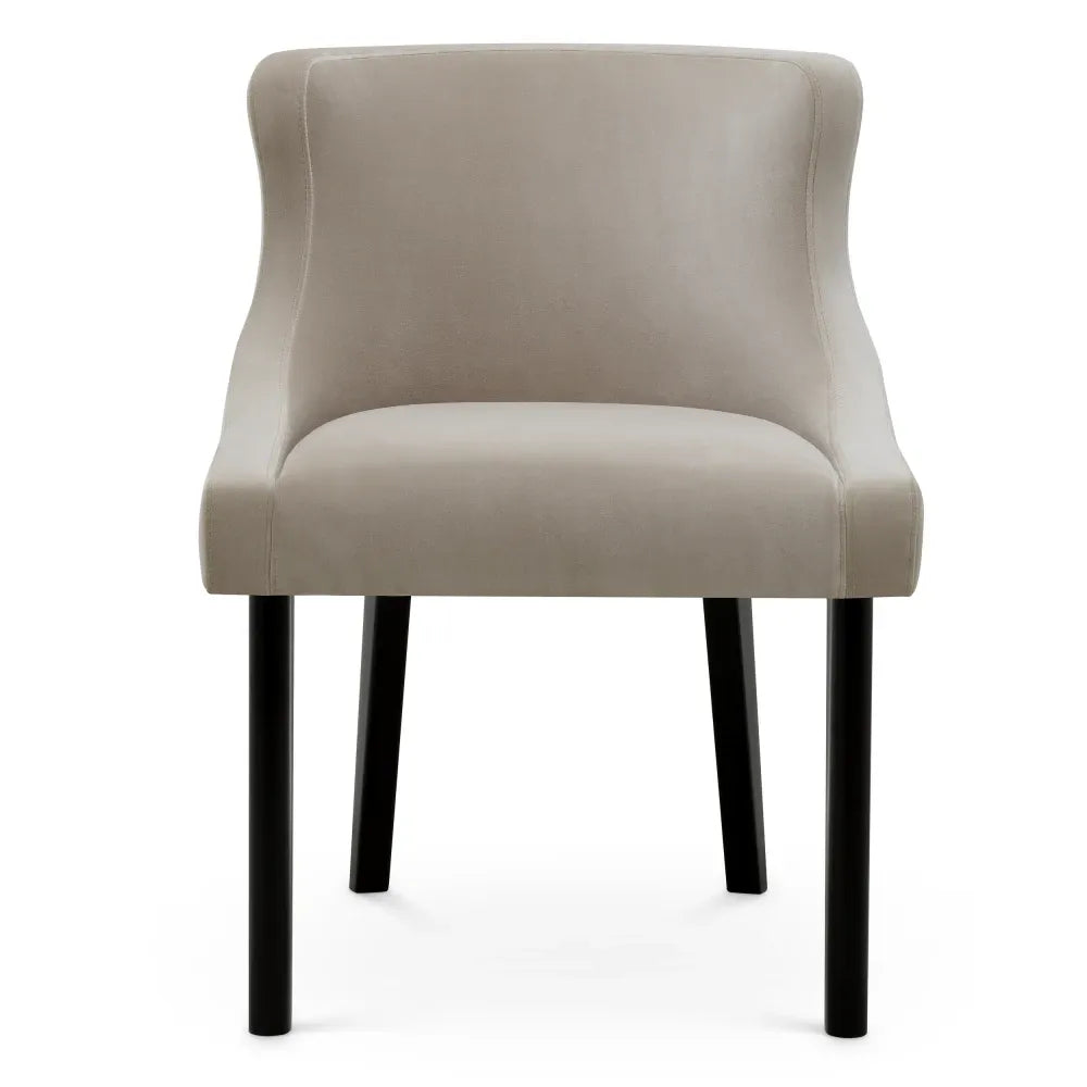 Scaun tapitat cu Catifea Bej L59.5xA65xH82cm Chavelle Eichholtz