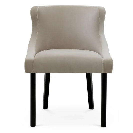 Scaun tapitat cu Catifea Bej L59.5xA65xH82cm Chavelle Eichholtz