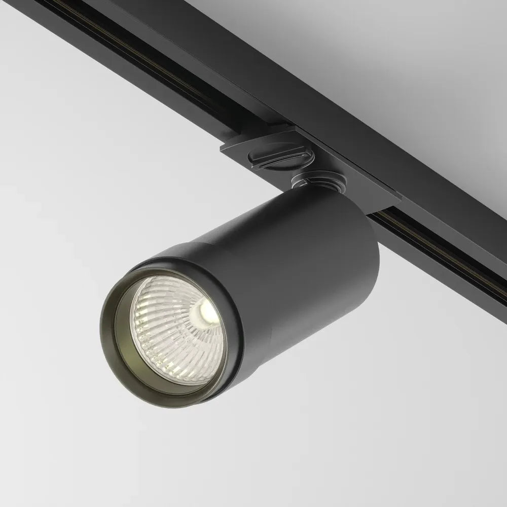 Spot dimabil pentru sina Unity din Aluminiu Negru H16xD5.5cm IP 20 12W 900lm 3000k Focus Zoom