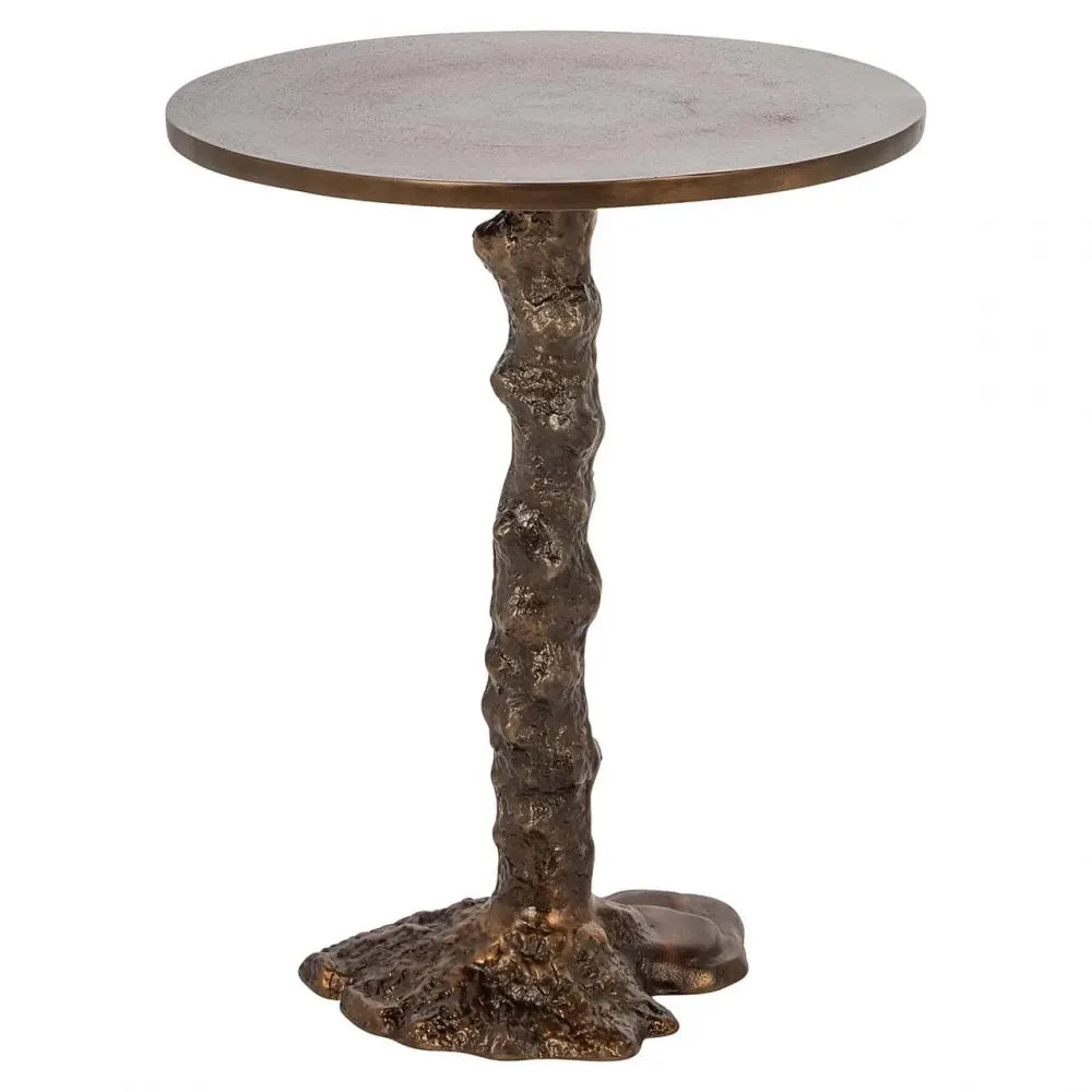 Masuta laterala Rotunda din Aluminiu Bronz D46xH55cm Misty