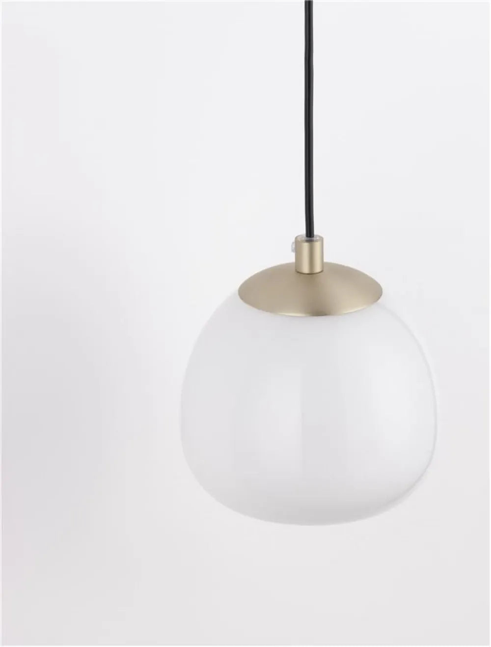 Aplica de perete structura din Metal Auriu si abajur din Sticla Alb H40xL13cm IP20 THE EGG