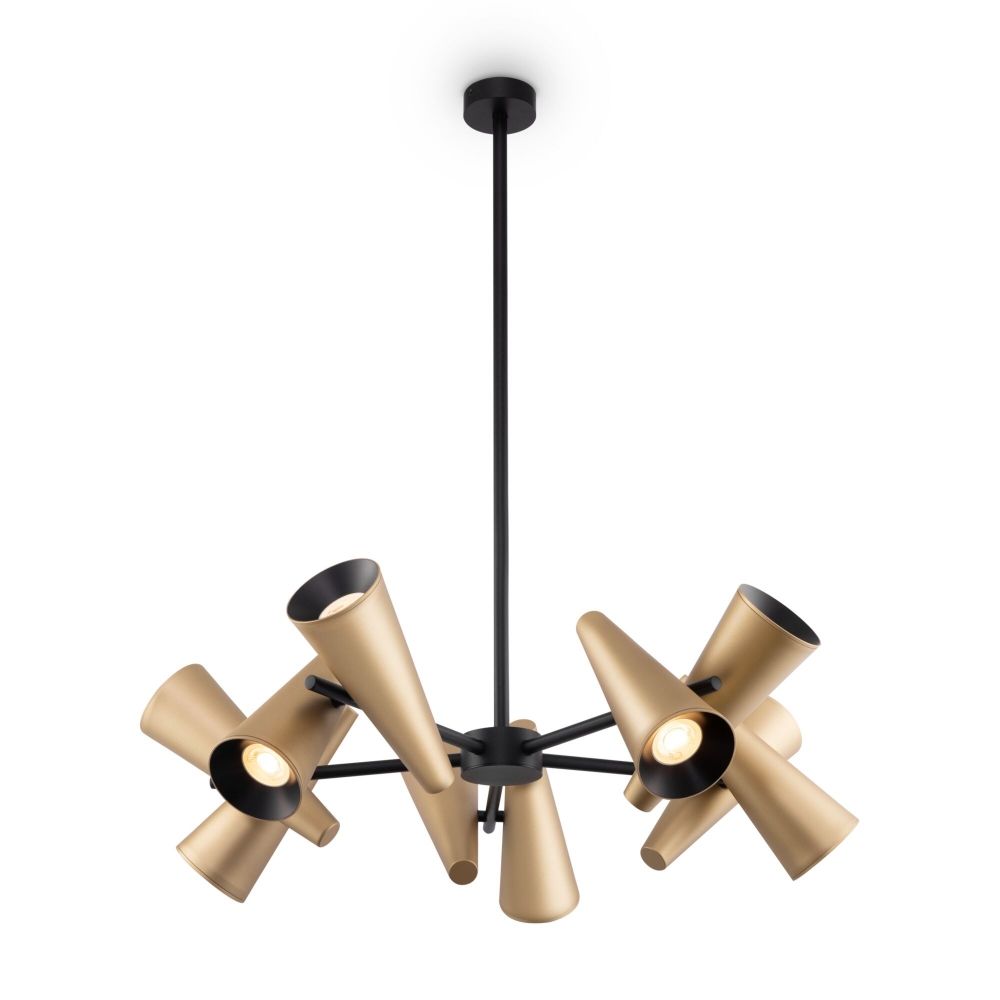 Lustra din Metal Alama cu 10 becuri GU10 50W D69xH86cm Giro