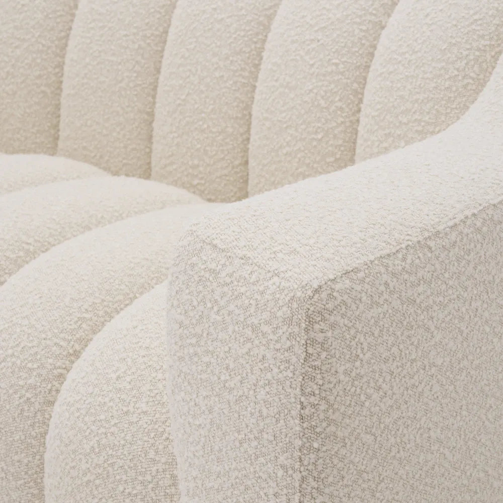 Canapea tapitat cu Stofa boucle Alb L194xA112xH78.5cm Kelly XS Eichholtz