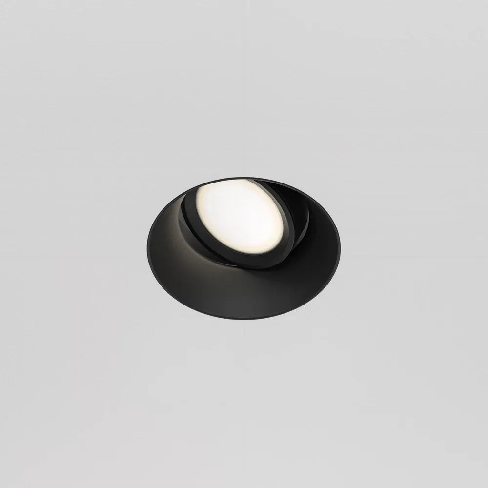 Spot incastrat rotund din Aluminiu Negru H4xL12cm IP 20 GU10 50W Dot
