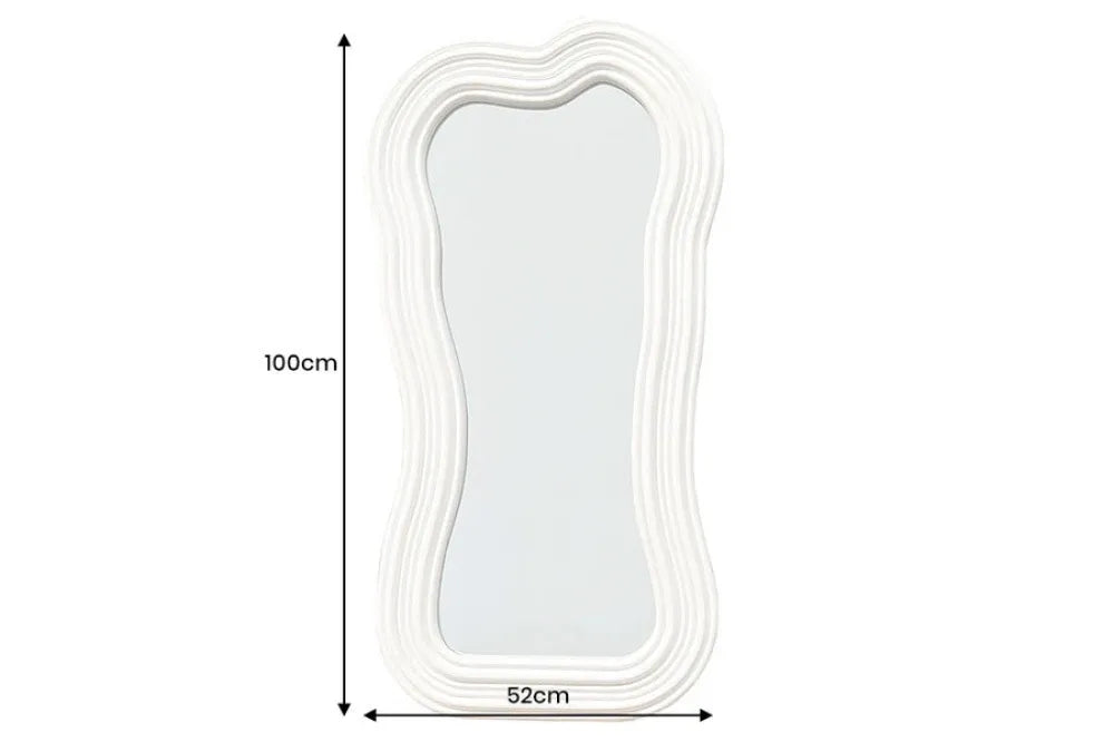 Oglinda cu rama din Poliuretan/MDF Alb H100xL52cm Alice Ii