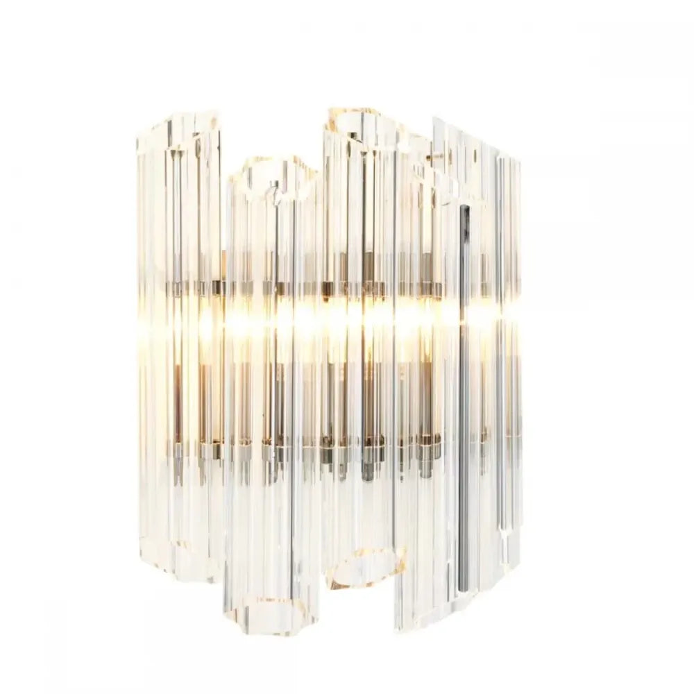 Aplica de perete din Metal Argintiu si Sticla Transparent H32.5xL33cm Vittoria Eichholtz