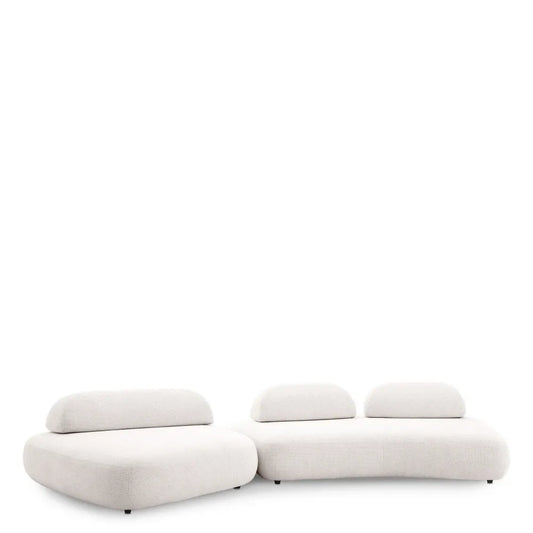 Canapea formata din 2 module tapitat cu Stofa Lyssa Alb L232/172xA173/185xH78cm Residenza Eichholtz
