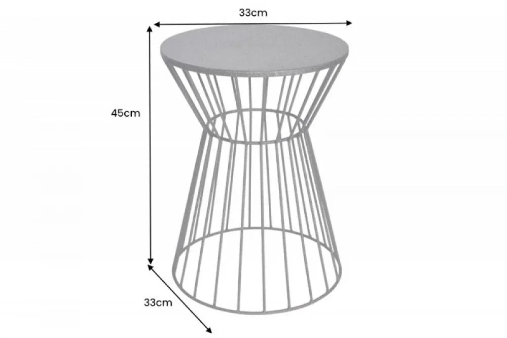 Masuta laterala Rotunda din Metal Negru D33xH45cm Variation