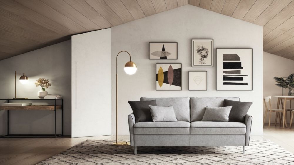 Canapea 2 locuri extensibila cu saltea de 120x190cm Bali