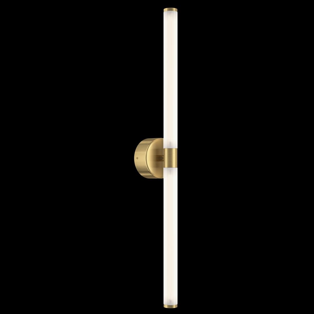 Aplica de perete Aluminiu si Acril Auriu/Alb D3xH63cm Axis