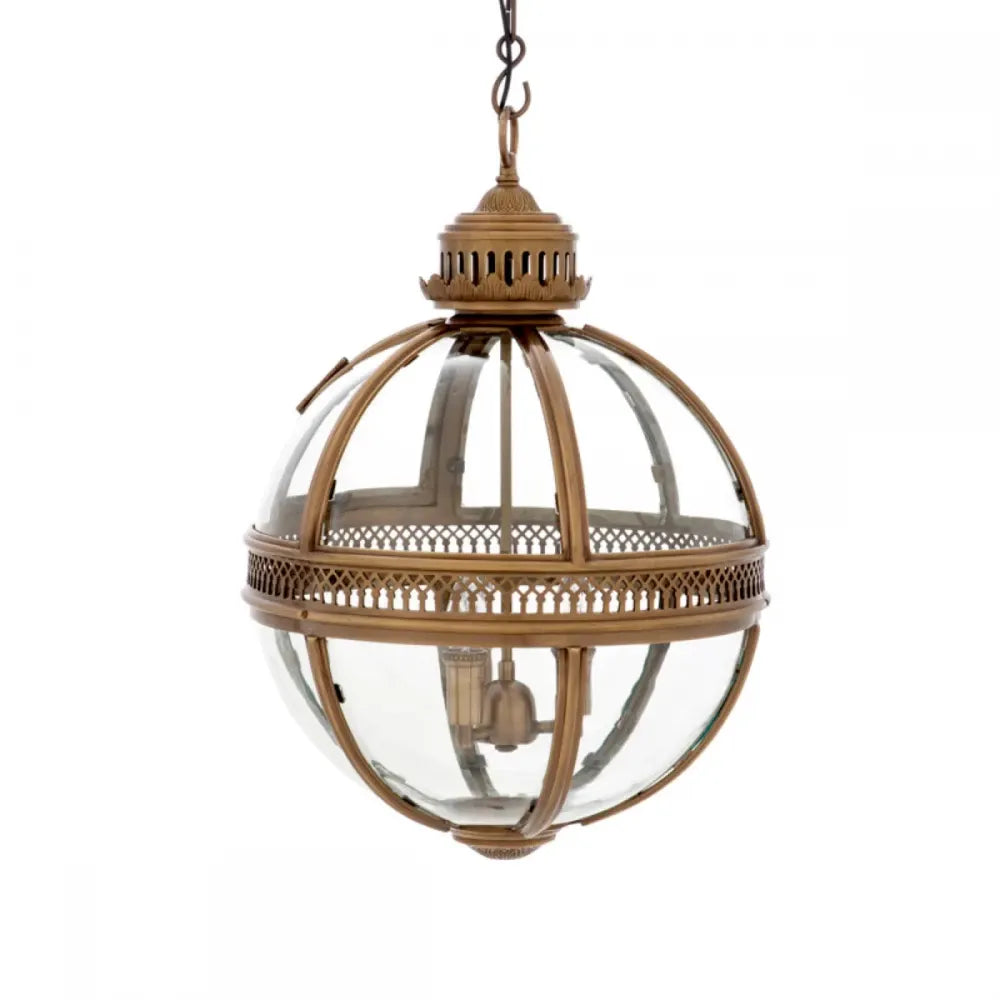 Pendul din Metal Alama si Sticla Transparent H63xD43cm Residential M Eichholtz