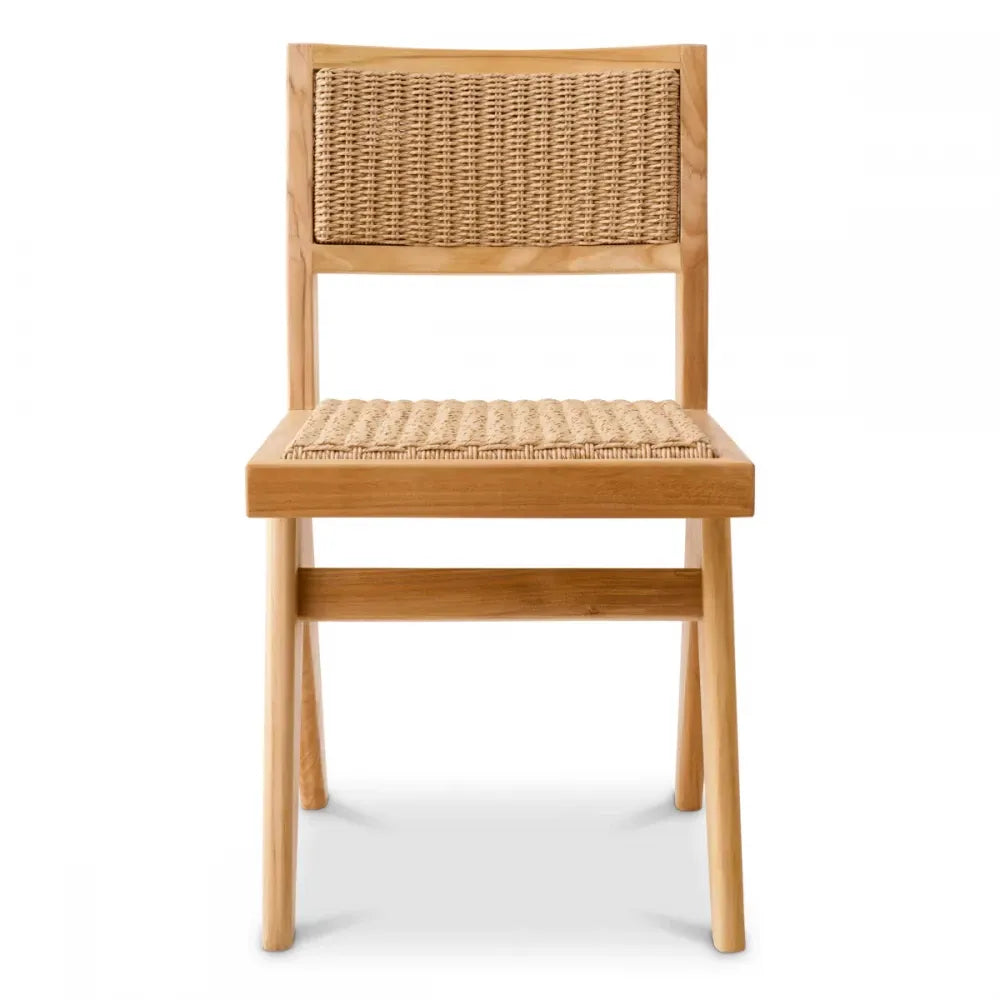 Scaun de exterior din Lemn de tec Maro si Polietilena Maro H85xL46.5xA52cm Niclas Eichholtz