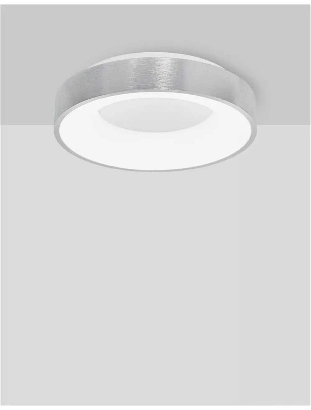 Plafoniera structura din Aluminiu Argintiu si abajur din Acrilic Alb H9xL38cm IP20 30W 1845lm 3000k RANDO THIN