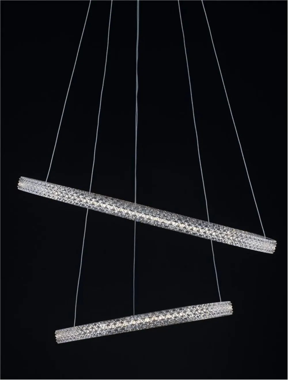 Lustra din Aluminiu Negru H120xL60.5cm IP20 54W 3350lm 3000k GINEVRA