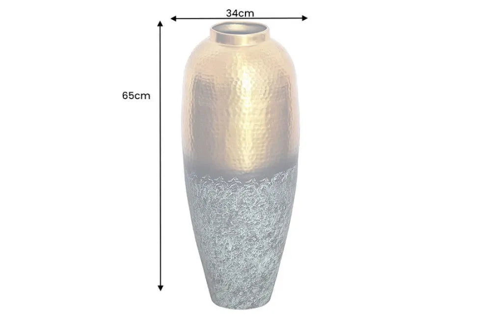 Vaza decorativa din Metal Auriu/Negru H65xD34cm Orient L