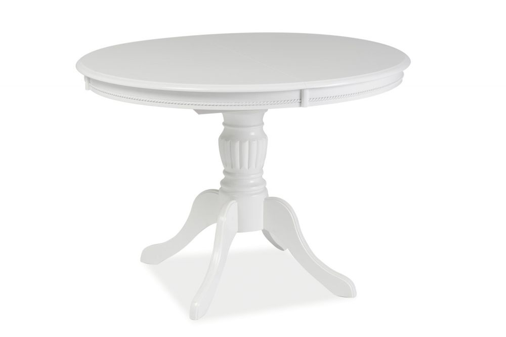 Masa ovala din MDF Alb de 4-6 persoane L141x106cm Olivia