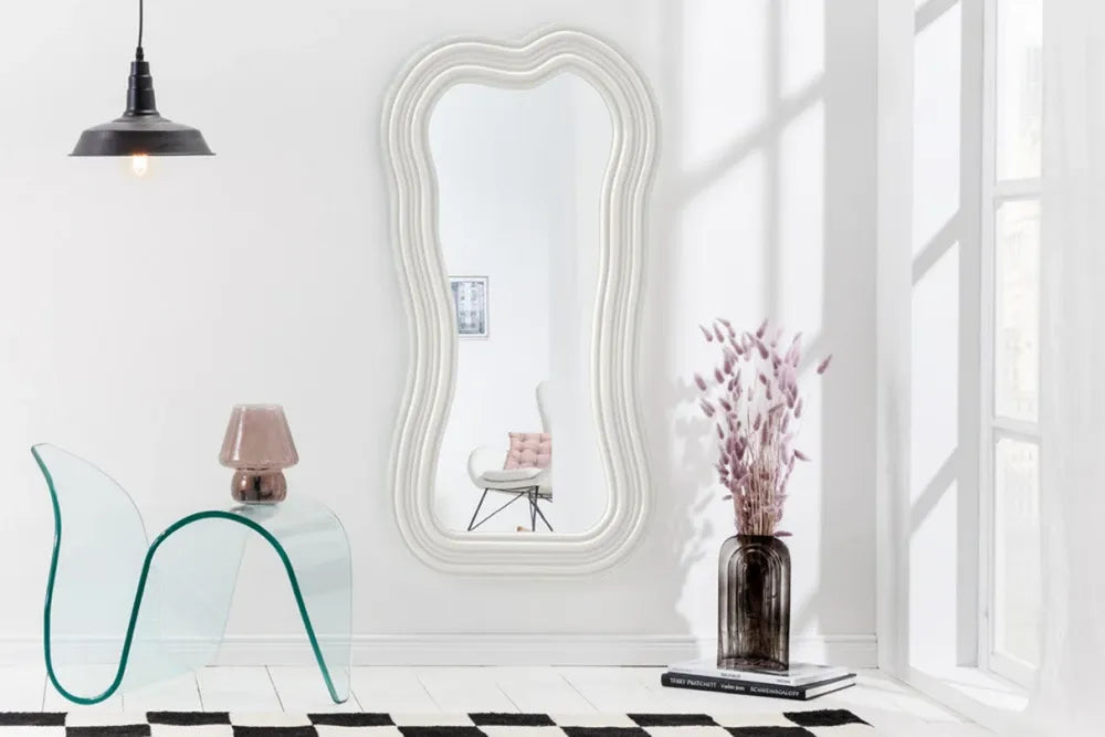 Oglinda cu rama din Poliuretan/MDF Alb H100xL52cm Alice Ii