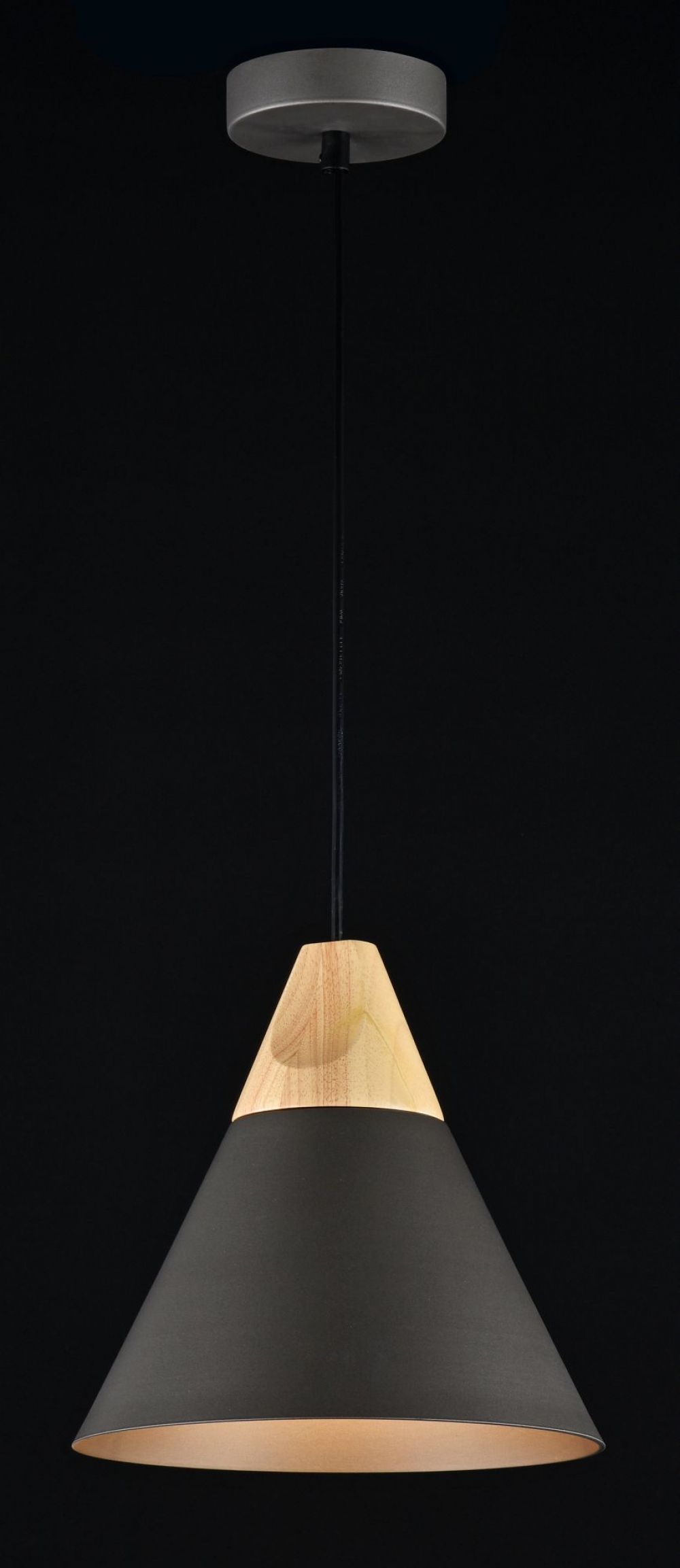 Pendul cu inaltime reglabila din Metal Gri D22xH140cm Bicones