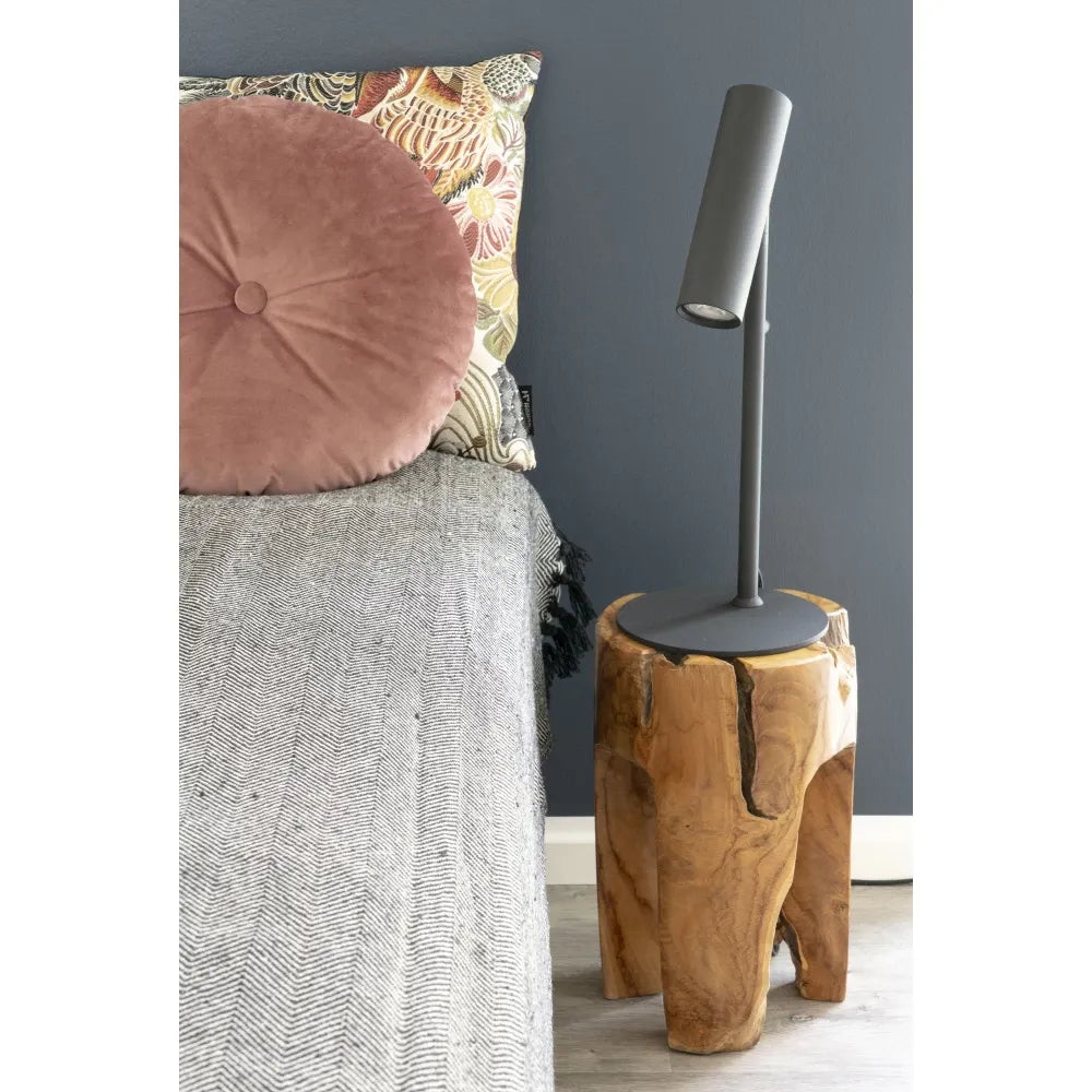Taburet din Lemn de tec Maro H40xD26cm Rose