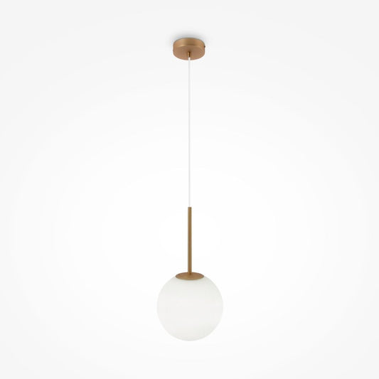 Pendul din Metal si Sticla Auriu/Alb D20xH180cm Basic form