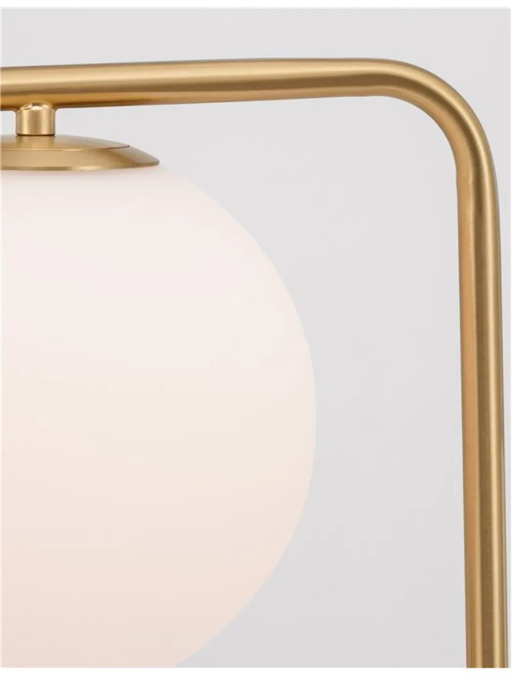 Lampa de podea structura din Metal Negru/Auriu si abajur din Sticla Alb H140xL31cm IP20 ALVAREZ