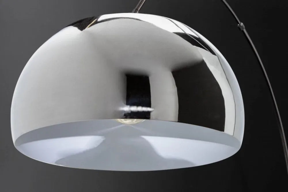 Lampa de podea din Marmura/Metal Negru si Metal Argintiu lucios H170-210xL150-160cm Big Bow
