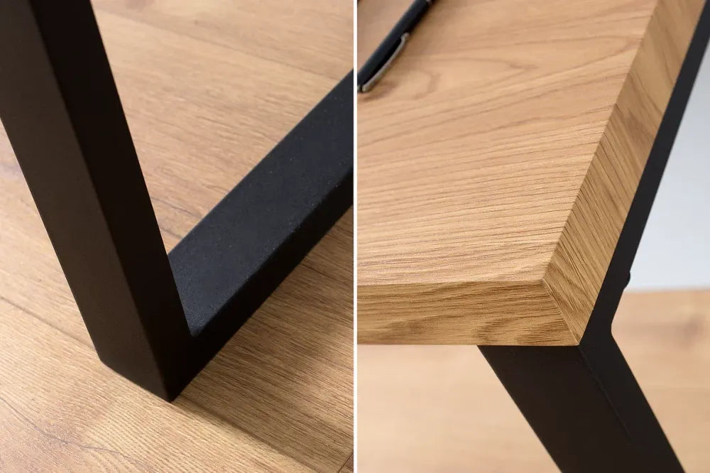 Birou din MDF Maro si Metal Negru L120xH75cm Oak