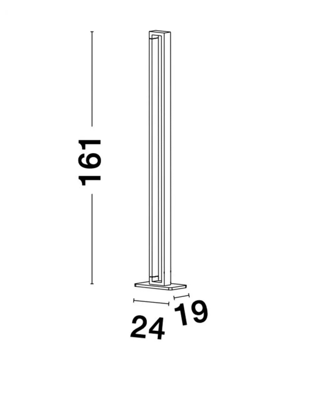 Lampa de podea structura din Aluminiu Alb si abajur din Acrilic  H161xL24cm IP20 27W 1820lm 3000k LINE