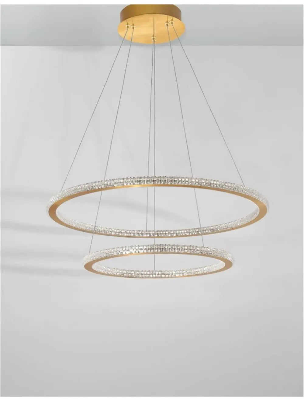 Candelabru structura din Aluminiu Auriu si abajur din Acrilic Transparent H150xL60cm IP20 56W 3555lm 3000k CILION