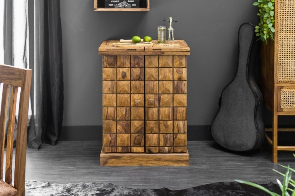 Bar din Lemn masiv de palisandru Maro Mosaico L65/130xH100cm