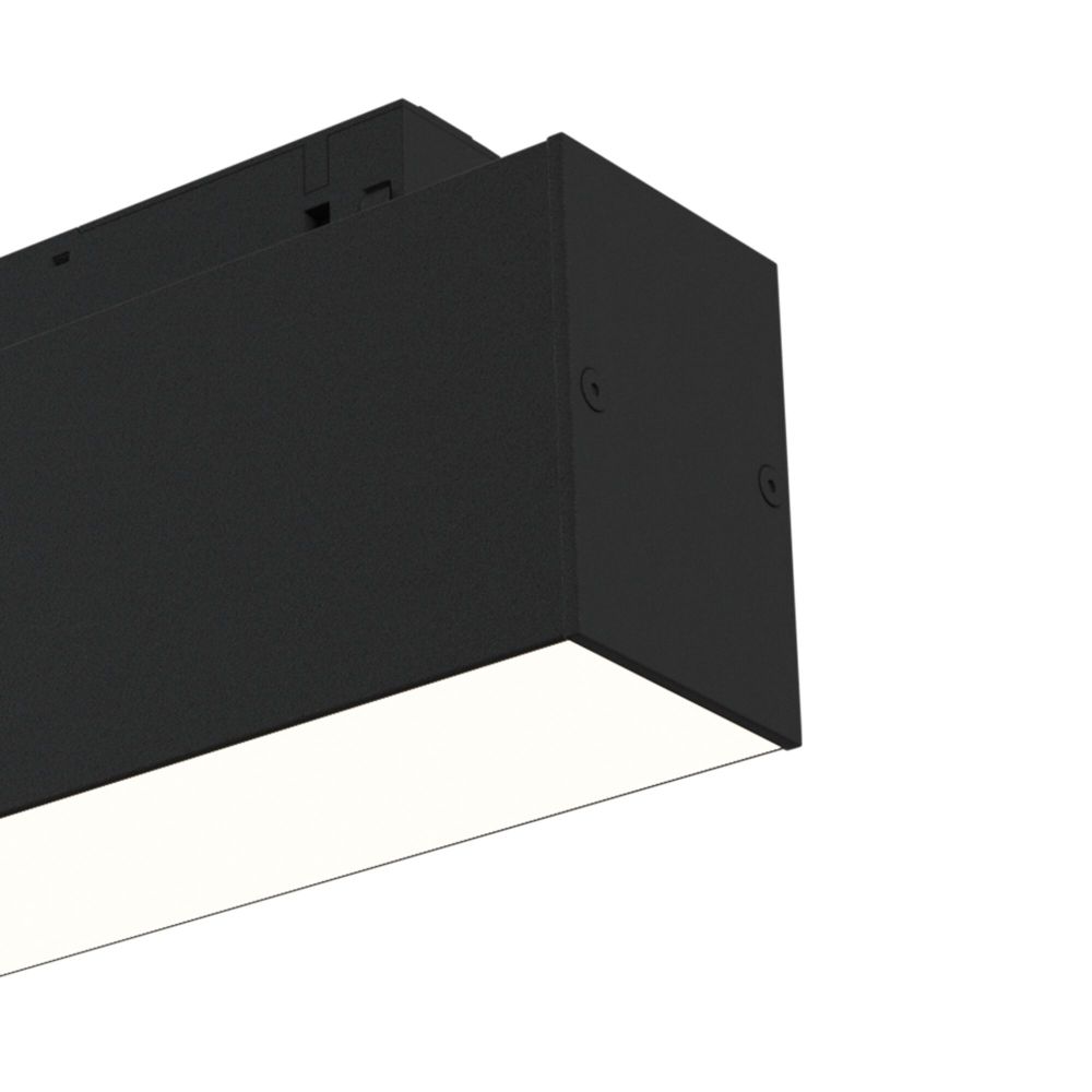 Spot Dreptunghiular pentru sina magnetica din Aluminiu Negru BASIS L15xH7cm 350lm