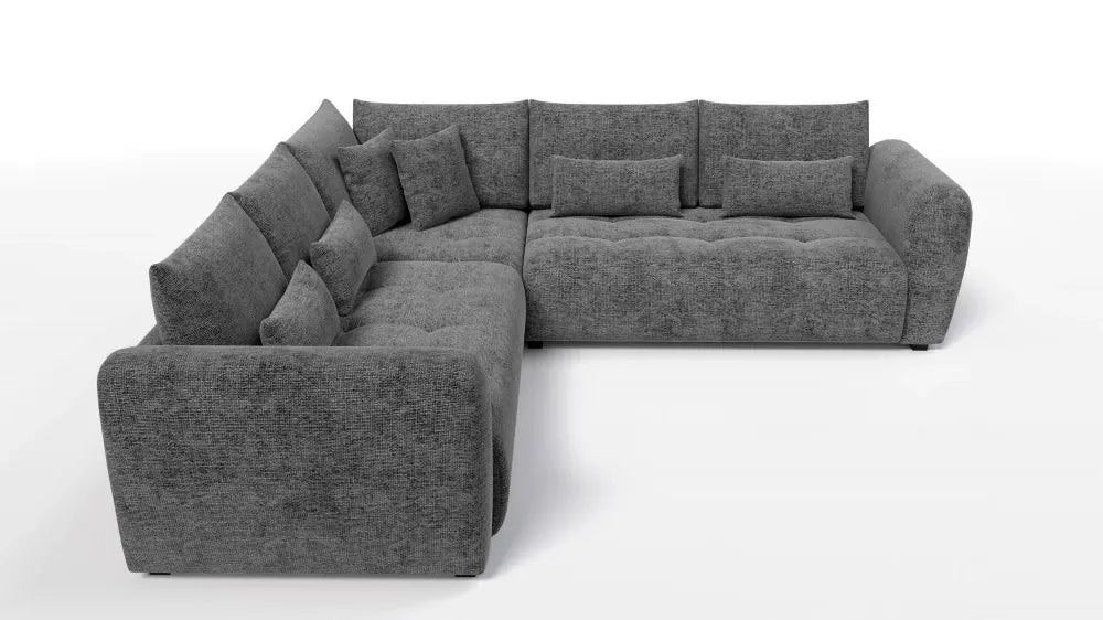 Coltar simetric tapitat cu Chenille Sajma 18 Gri L306x306cm Trezzo