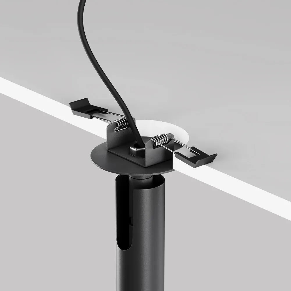 Spot incastrat din Aluminiu Negru H15.1xD3cm 6W 330lm 3000k Focus T